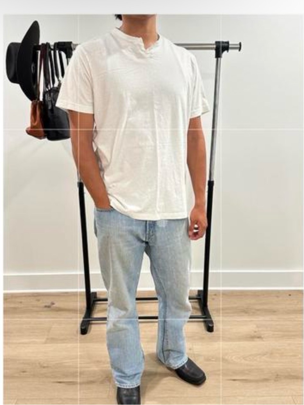 Alexander Julian White Organic Henley Tee